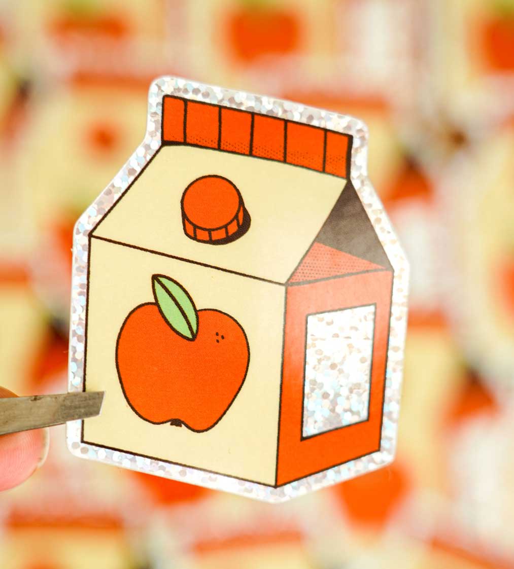stickers jus de pomme