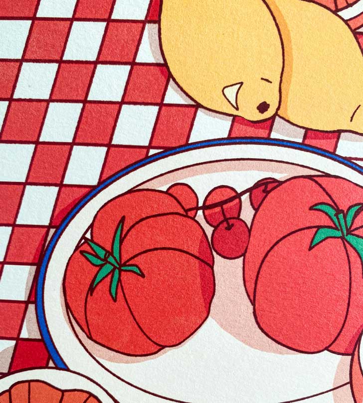 print nappe d'été détail