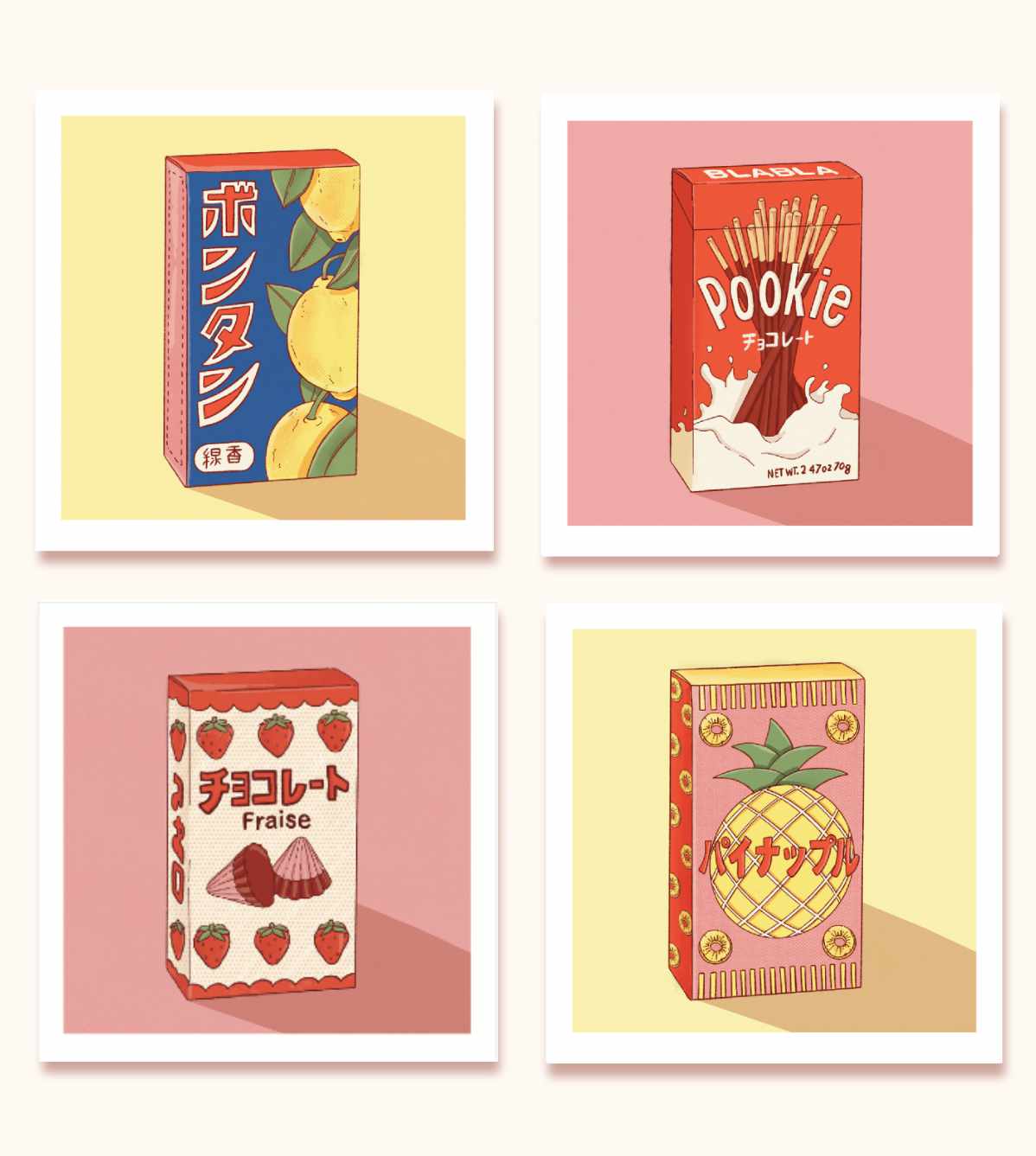 Mini prints carrés – Packaging Japonais