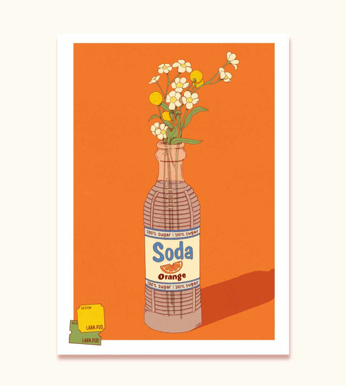 Affiche A5 Soda orange