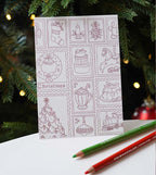 Mini Coloriage Timbres de Noël
