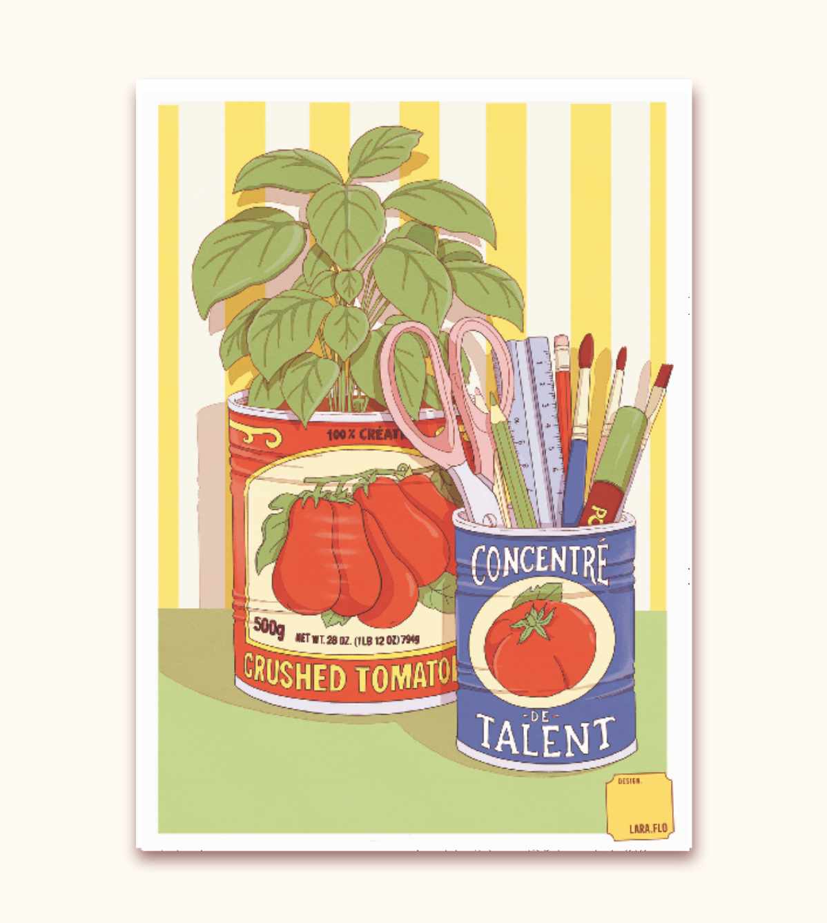Affiche Crayons en boîte