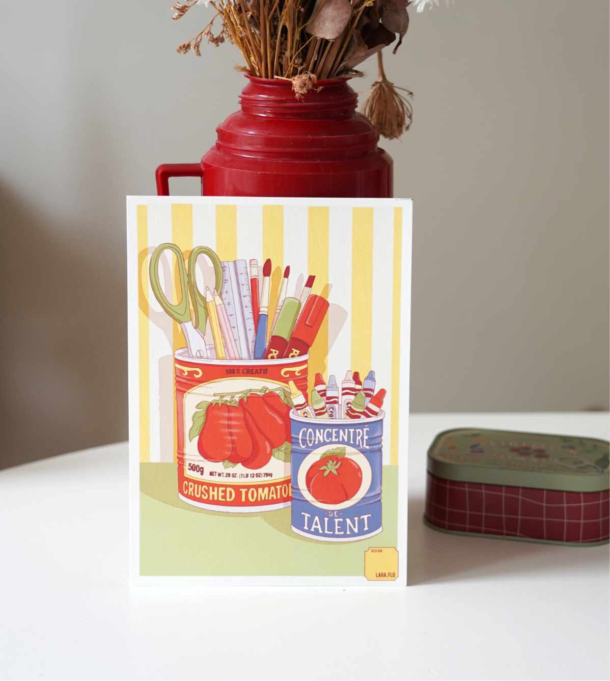 Affiche Crayons en boîte