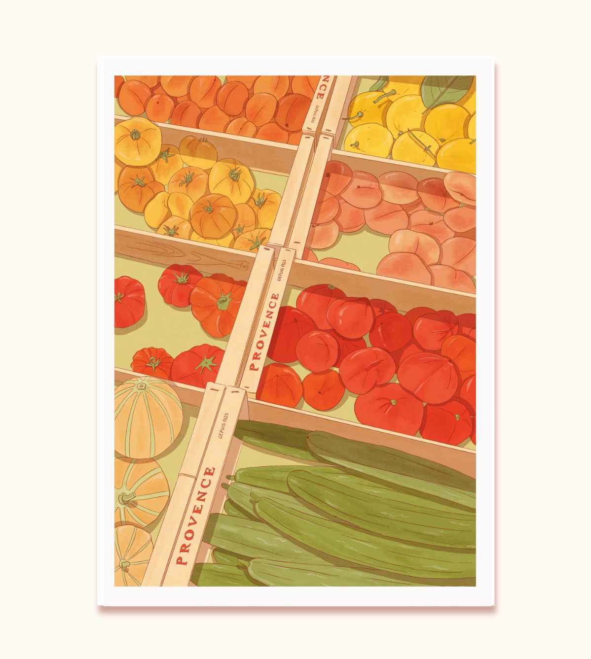 Affiche "Au marché"