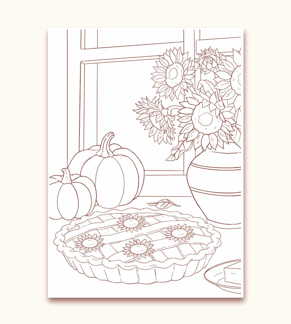 Mini Coloriage - Pumpkin pie