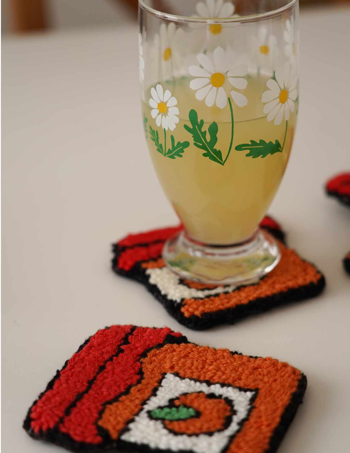 sous-verre Punch Needle confiture