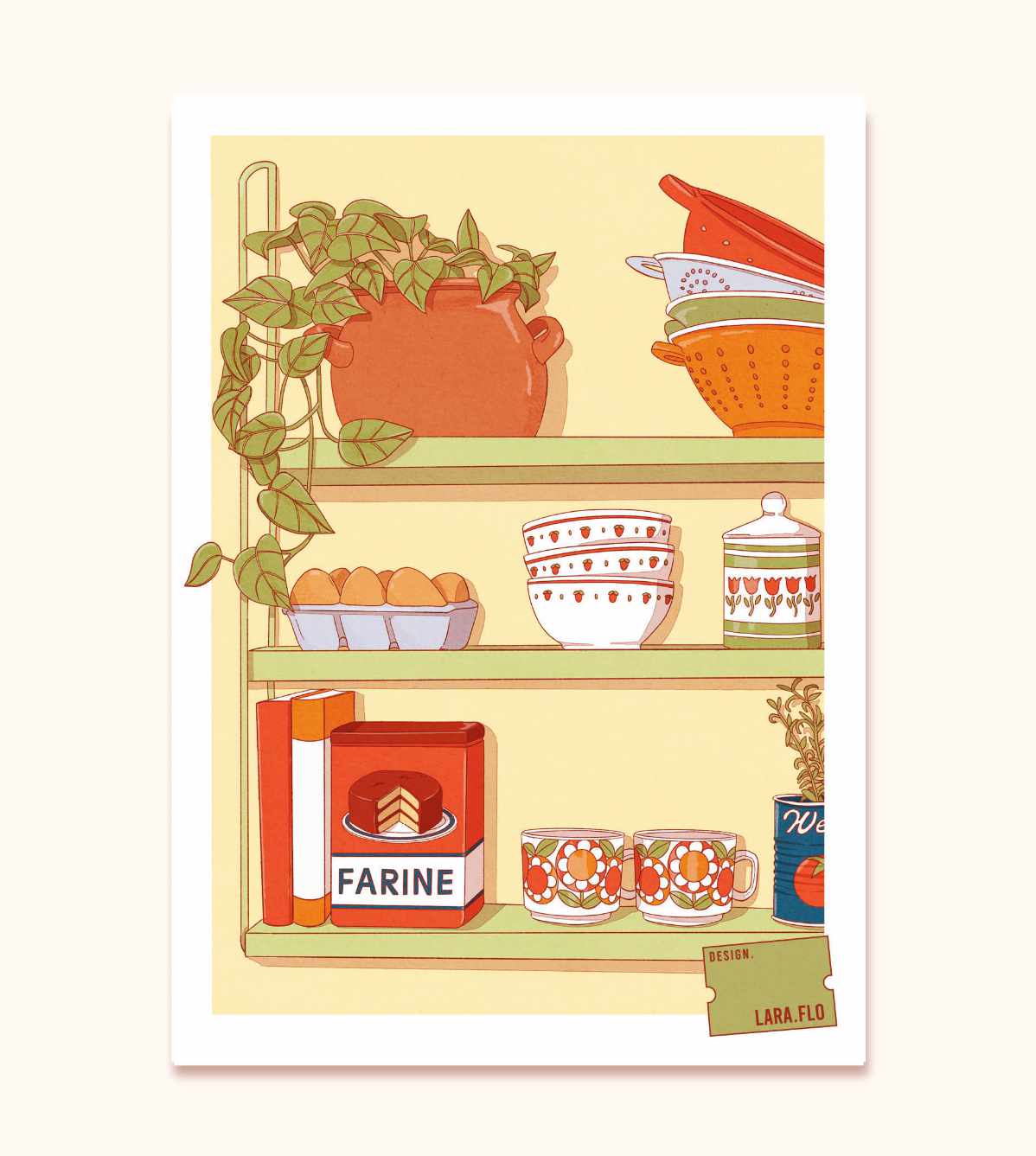 Print A6 cuisine vintage