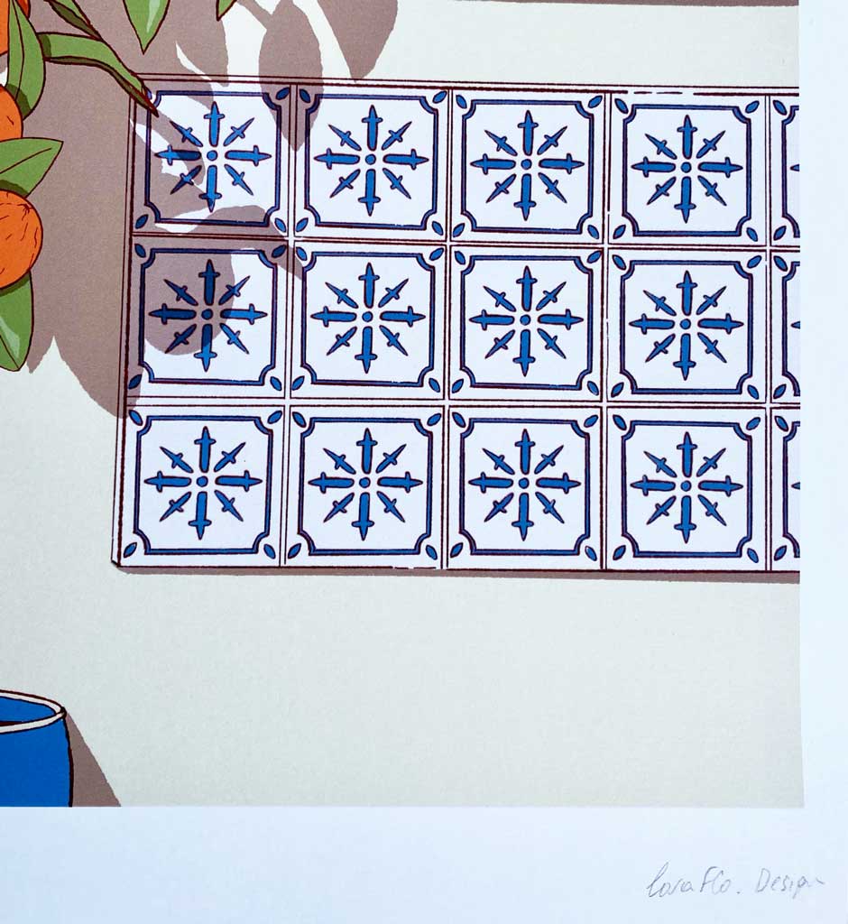 détail poster oranger