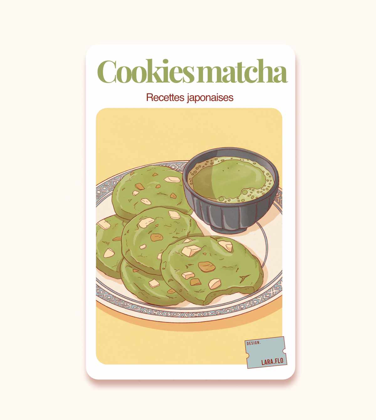 Fiches Recette cookies matcha
