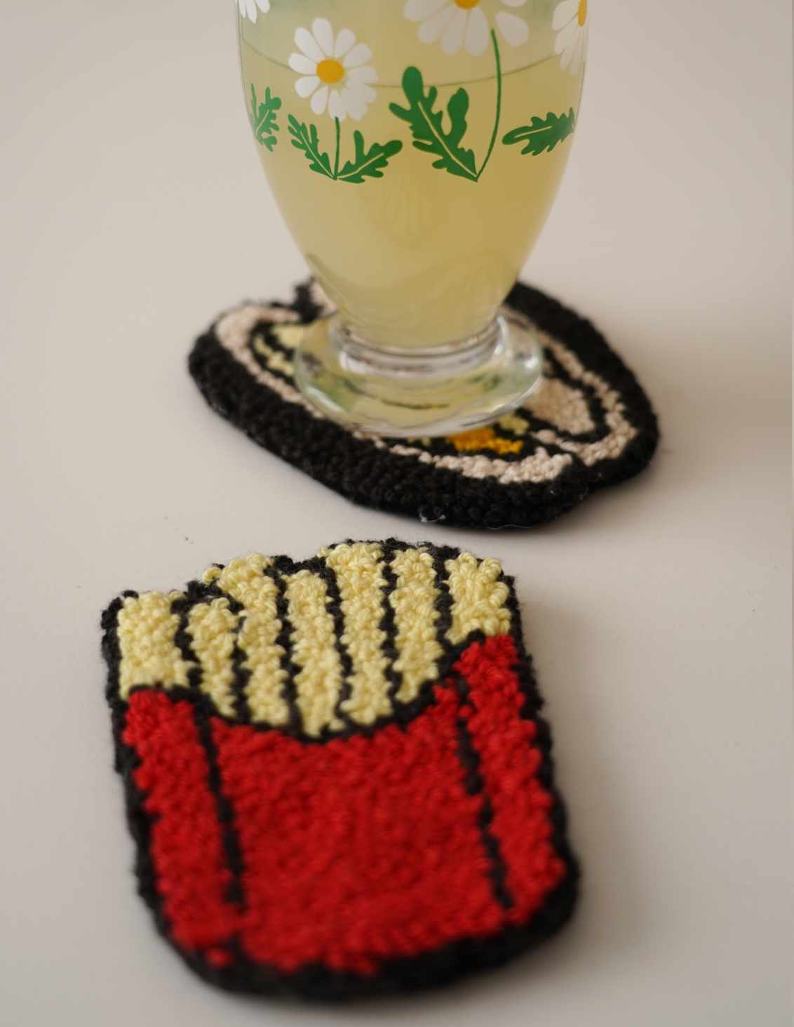 sous-verre Punch Needle frite