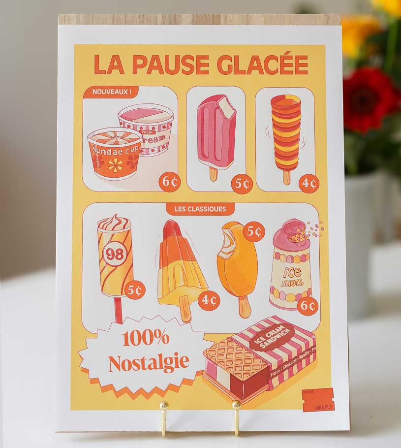 Affiche "Pause glacée"