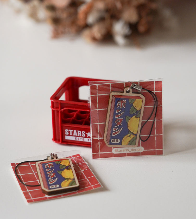 Grigri de téléphone - Bonbon citron