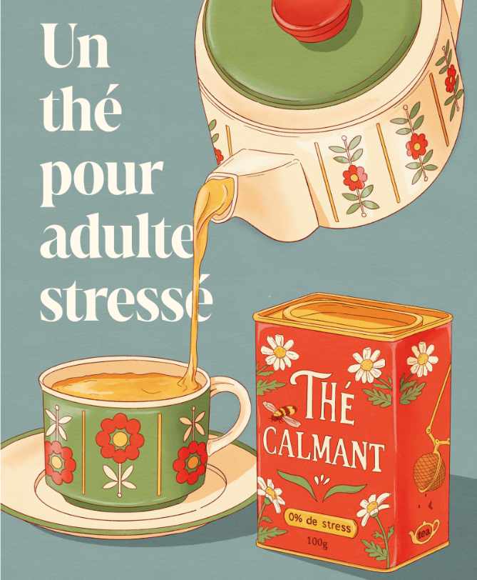 illustration thé calmant