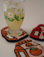 sous-verre Punch Needle jus d'orange