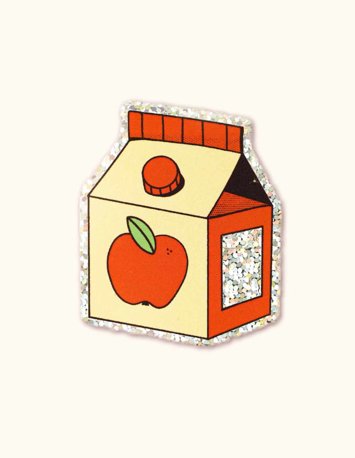 Stickers pailleté jus de pomme