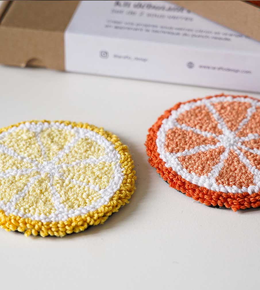 Kit punch needle orange et citron