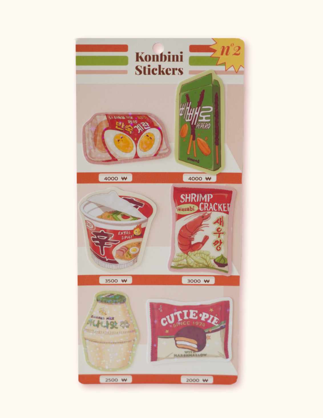 Pack stickers - Konbini Coréen