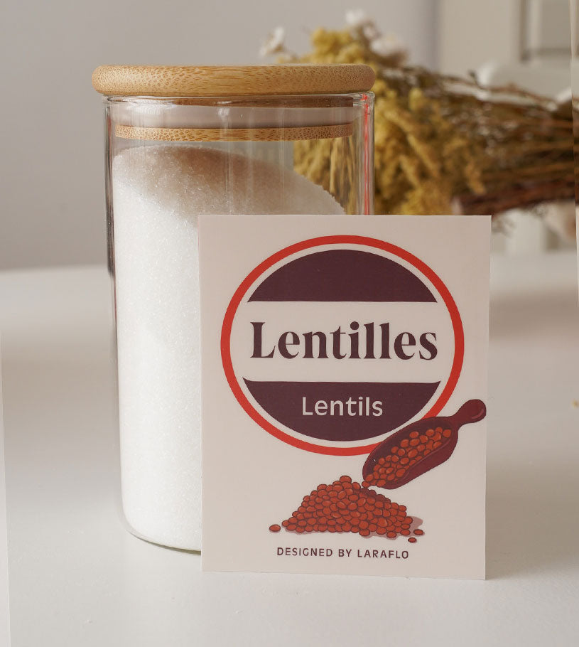 Étiquettes Bocaux – lentille