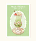 Affiche A5 "Melon Soda Float"