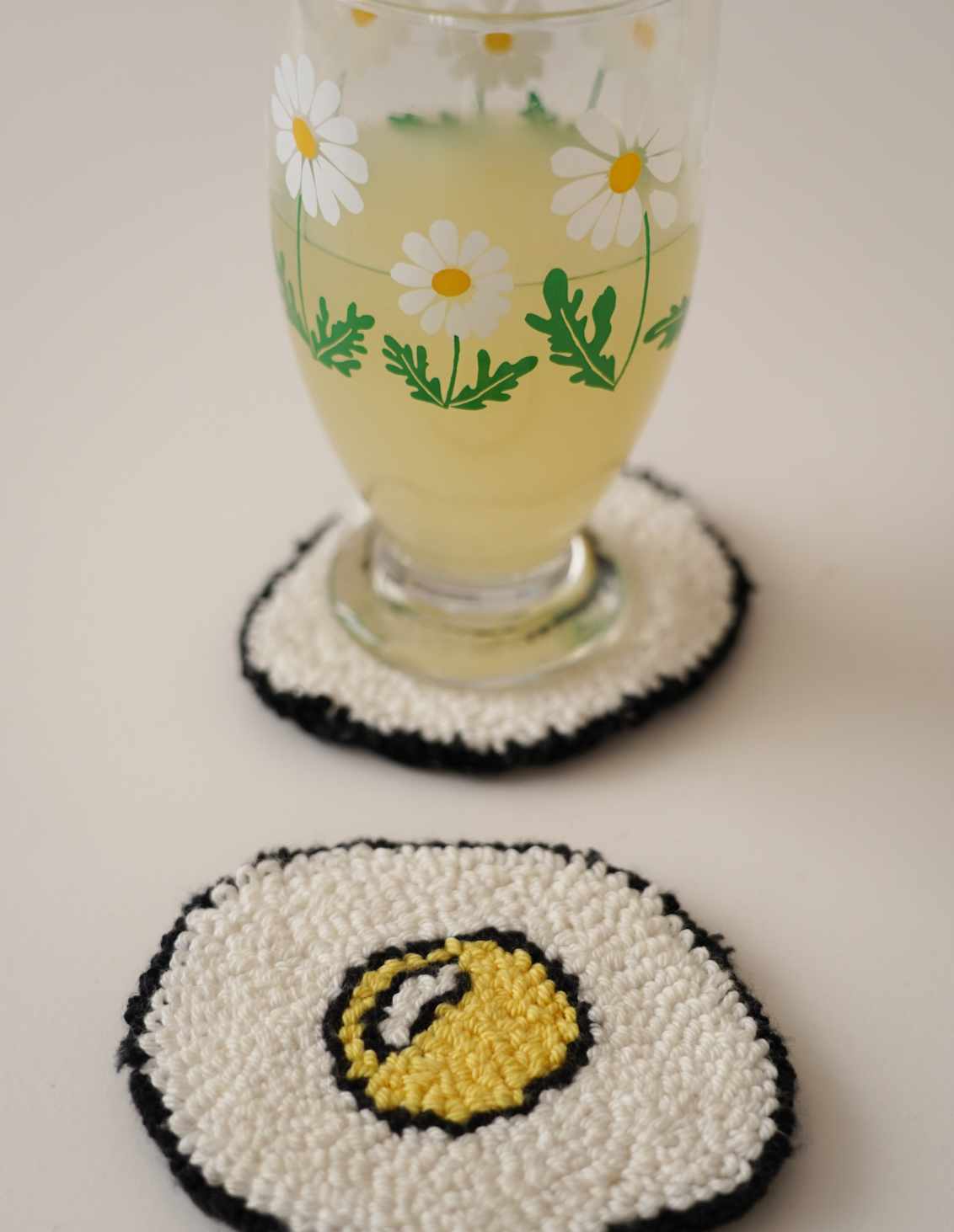 sous-verre Punch Needle oeuf