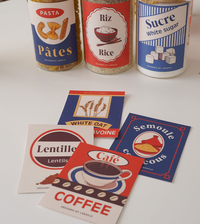 pack etiquette bocaux