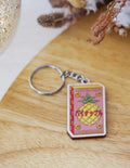Porte-clés en bois - Ananas