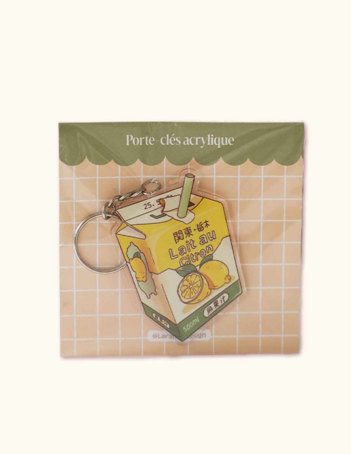 Porte-clés lait citron