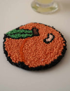 sous-verre Punch Needle pêche