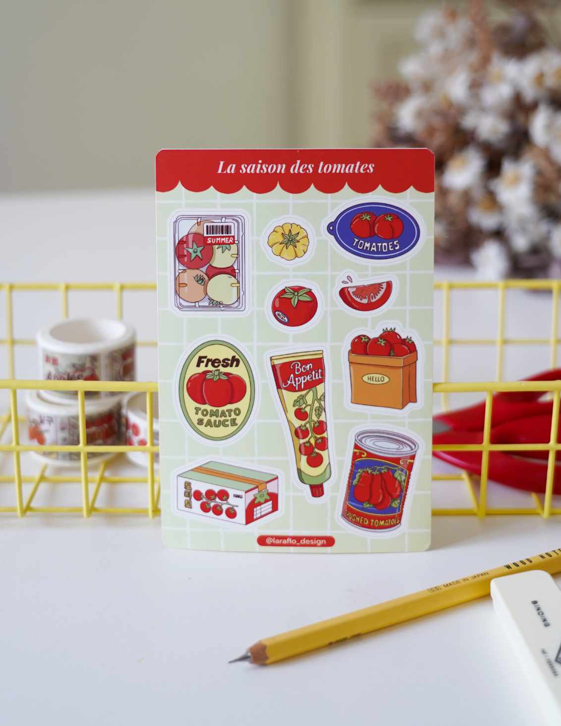 Planche de stickers "Saison des tomates"