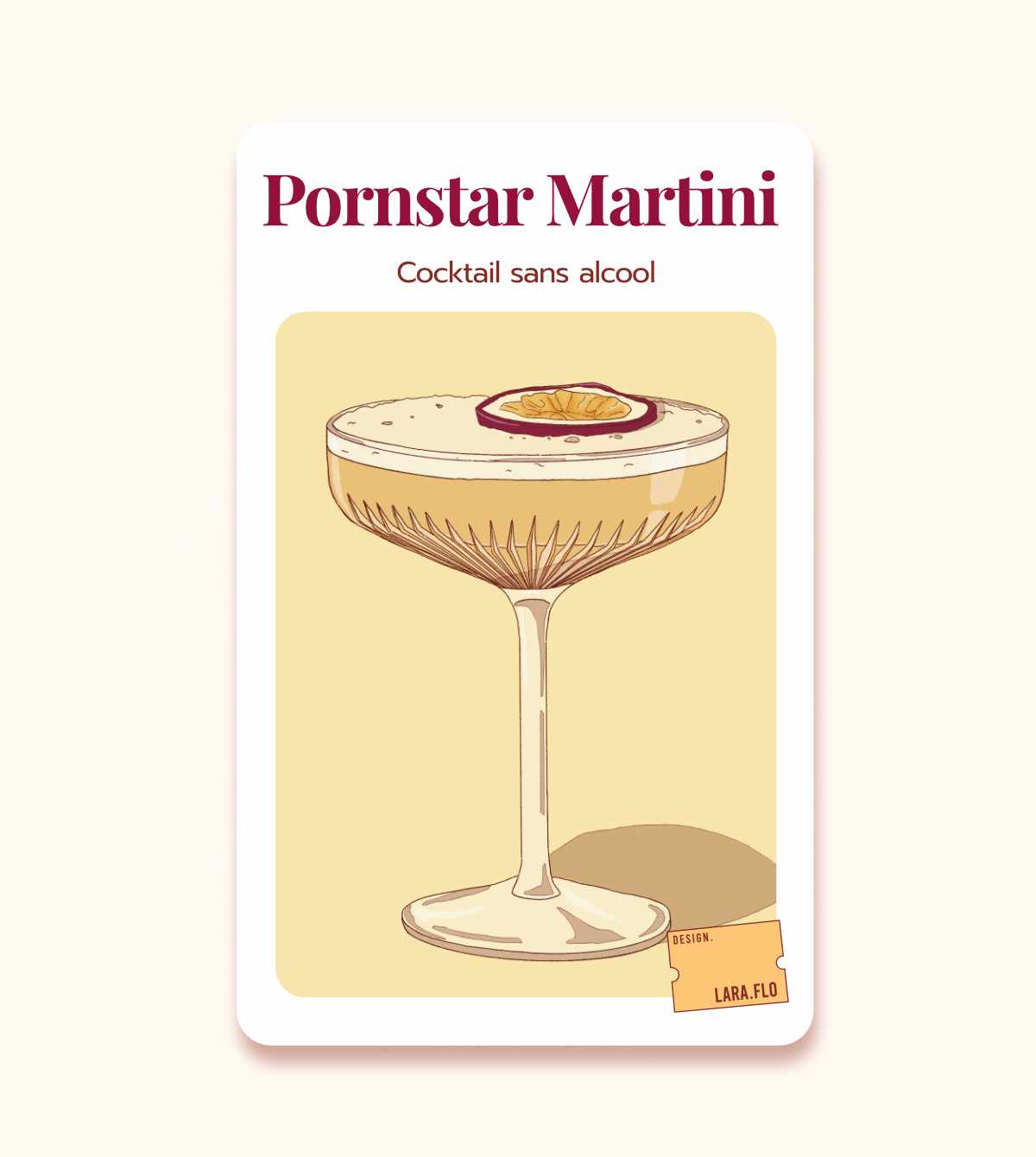 Fiche Recette Mocktails - Pornstar Martini