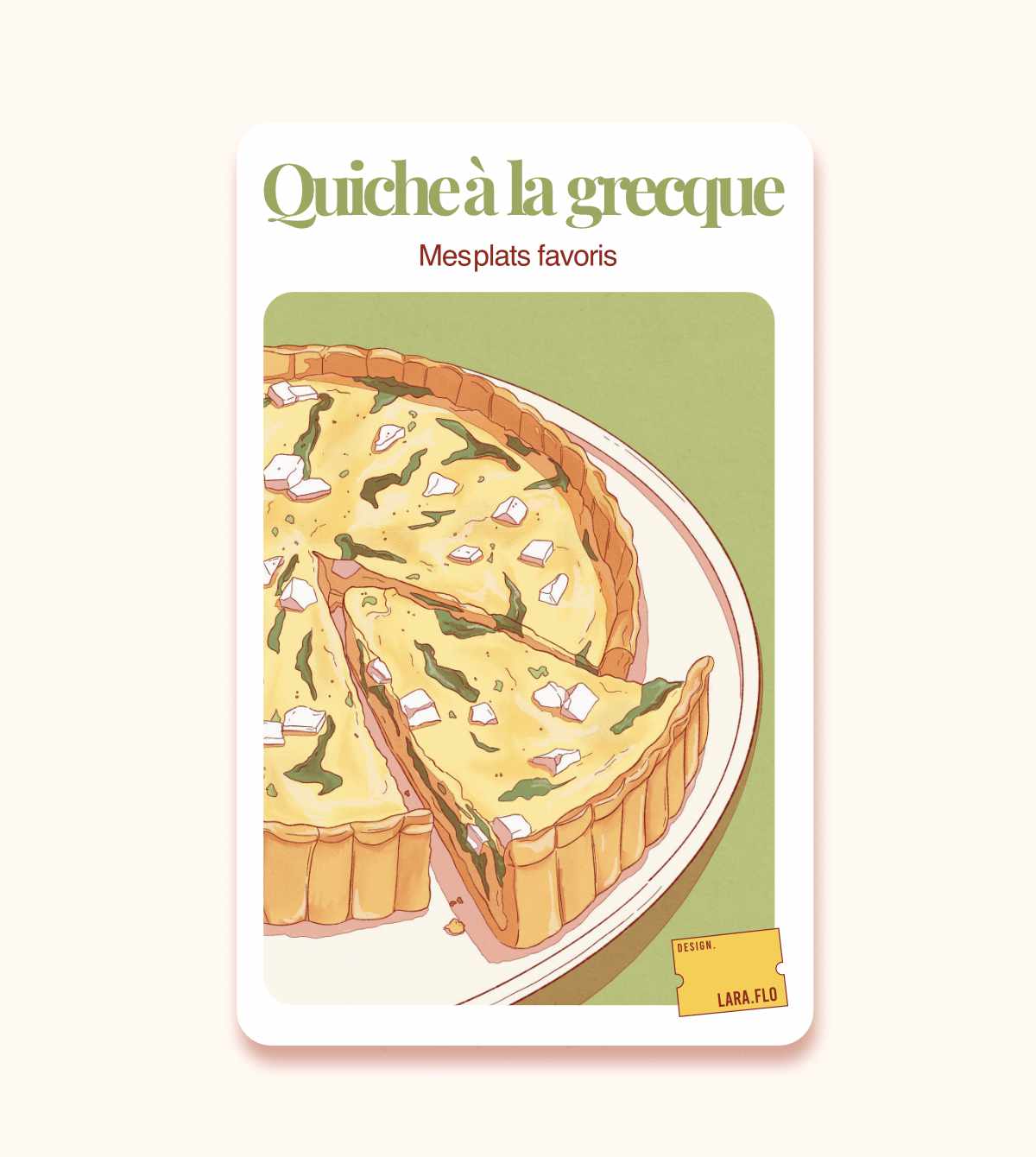 Fiche Recette Quiche à la Grecque