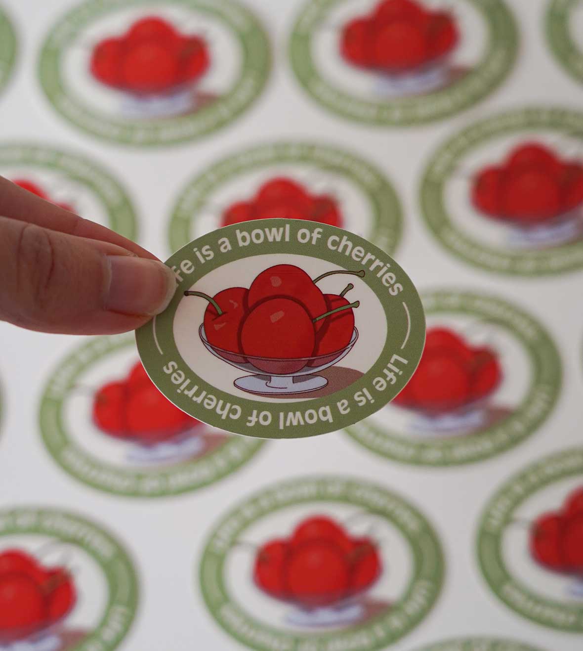Fruit Stickers "life is a bowl of cherries"