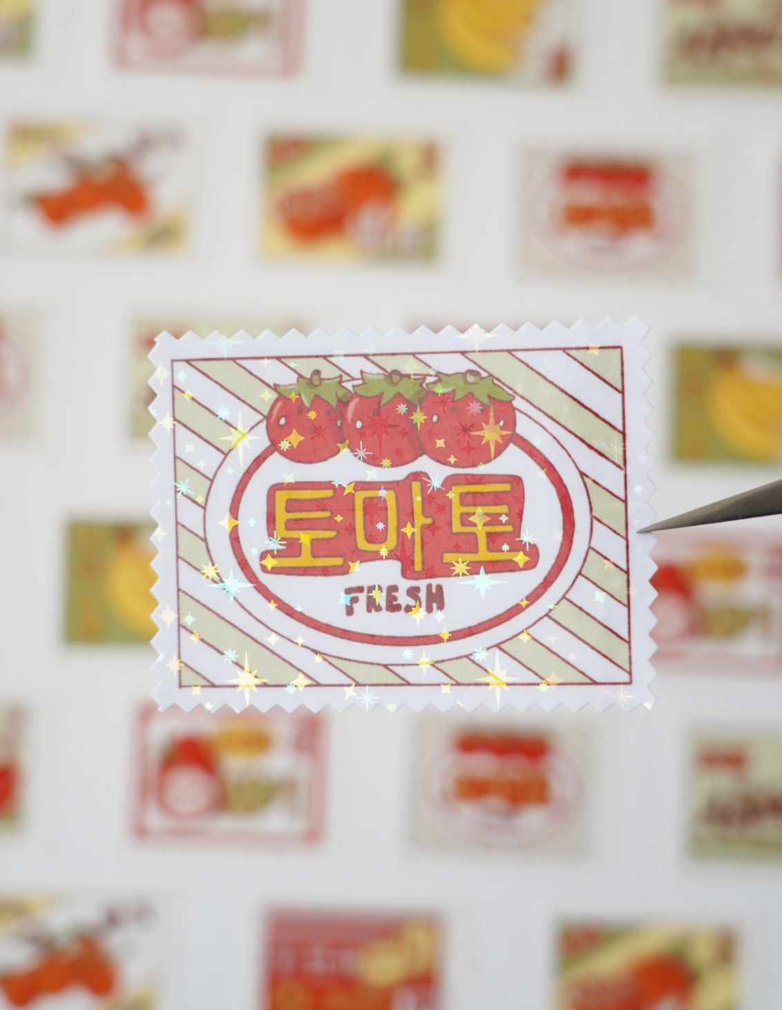 Sticker timbre tomate