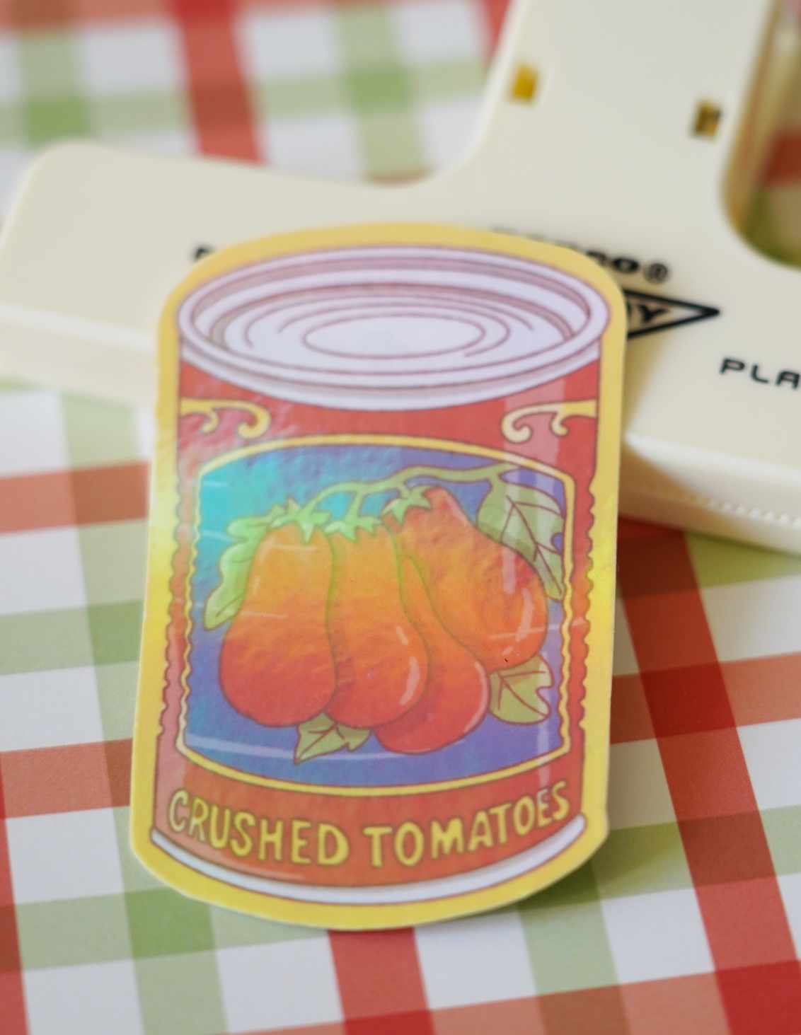 Sticker tomates en boîte (holographique)