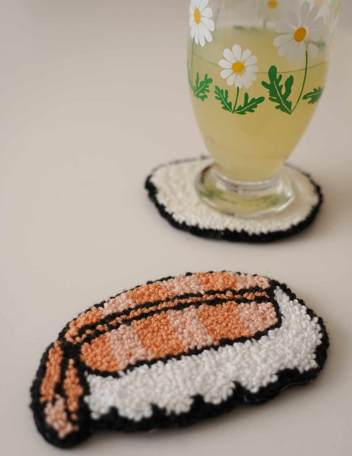 sous-verre Punch Needle sushi