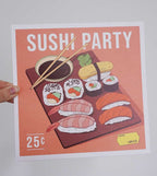 Affiche format carré Sushi Party