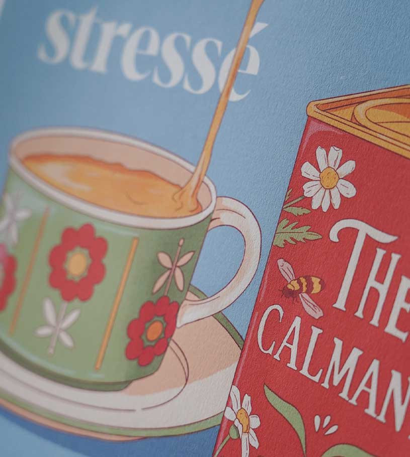 Affiches Pub "thé calmant"