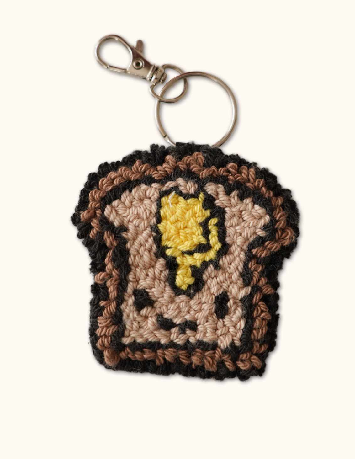Porte-clés punch needle toast