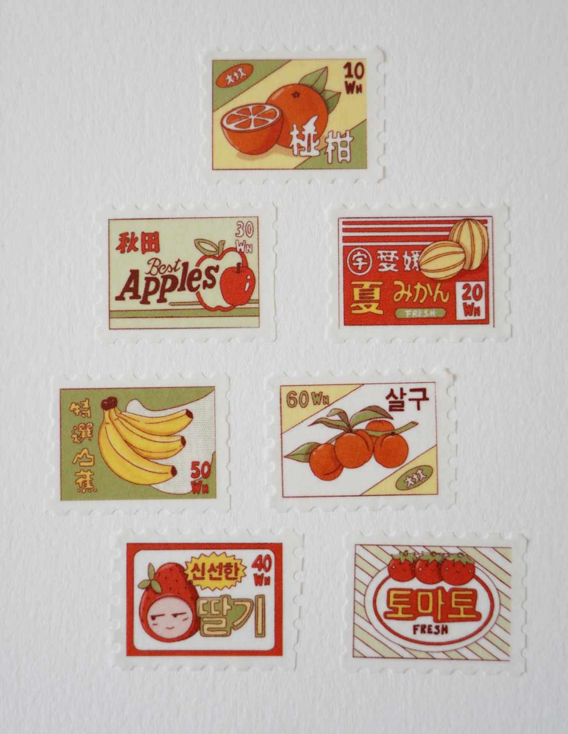 Washi Tape timbres fruits