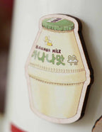 Magnet en bois - Lait à la banane